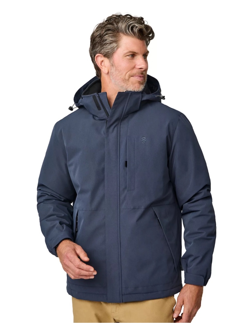Free Country Men's Weatherproof Coat in Navy Blue with Hood - NWOT